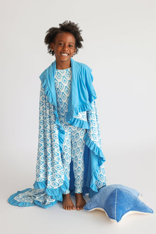 MERMAID MEDALLIONS DREAM RUFFLE BLANKET