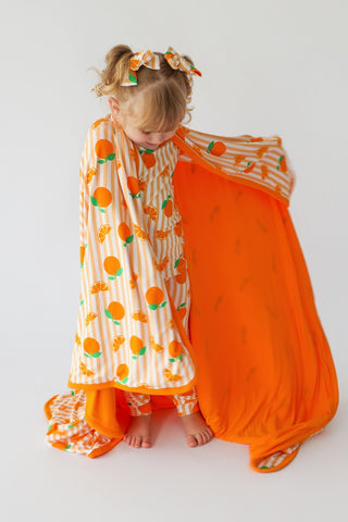 ORANGE BLOSSOM STRIPES DREAM BLANKET