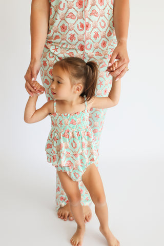 COASTAL COWGIRL DREAM SMOCKED TIERED BODYSUIT DRESS