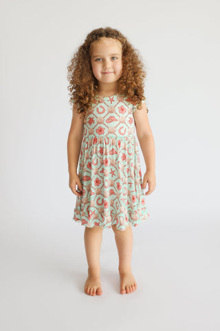 COASTAL COWGIRL CAP SLEEVE DREAM RUFFLE DRESS