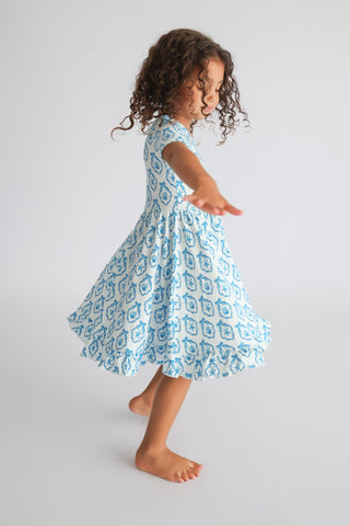 MERMAID MEDALLIONS DREAM RUFFLE DRESS