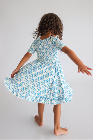 MERMAID MEDALLIONS DREAM RUFFLE DRESS