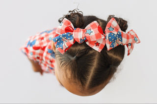 STAR-SPANGLED CHERRIES DREAM BOW HAIR CLIPS