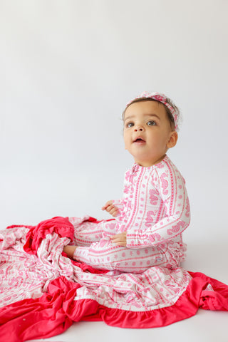 SEAHORSE SWEETHEART DREAM RUFFLE ROMPER
