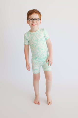 SEAFOAM TIE DYE DREAM SHORT SET