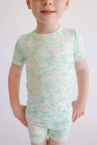 SEAFOAM TIE DYE DREAM SHORT SET