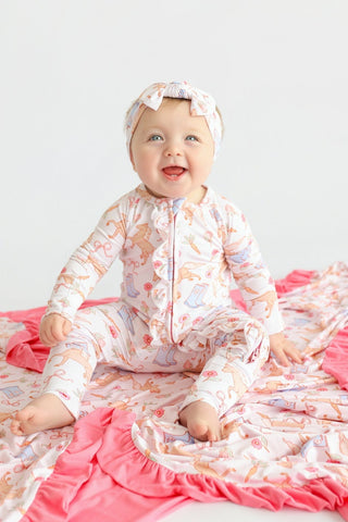 KINSLEY'S BLOOM & BOOTS DREAM RUFFLE ROMPER