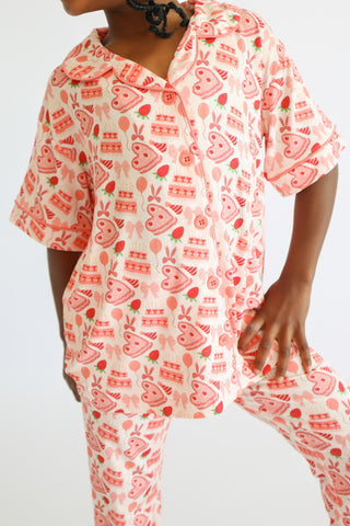 STRAWBERRY PARTY DELIGHT DREAM GIRL'S FLARE SET