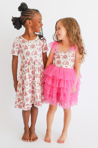 EXCLUSIVE FAIRYTAIL GARDEN SHORT SLEEVE DREAM RUFFLE DRESS