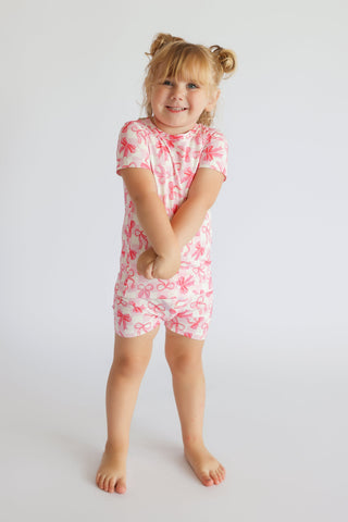 BOW CHECKERED CHARM DREAM SHORT SET