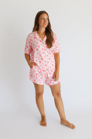 BOW CHECKERED CHARM WOMEN’S DREAM SHORT SET