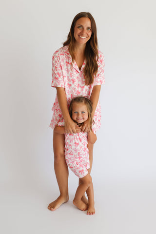 BOW CHECKERED CHARM DREAM SHORT SET