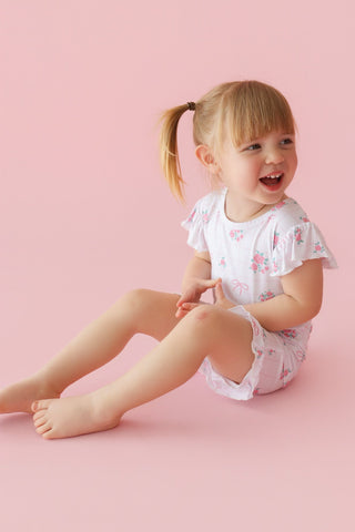 TIED WITH ROSES DREAM RUFFLE SHORT SET
