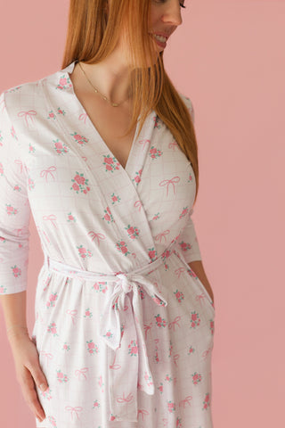 TIED WITH ROSES WOMEN'S DREAM ROBE