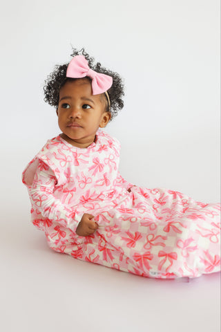 BOW CHECKERED CHARM DREAM SLEEP SACK