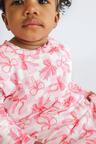 BOW CHECKERED CHARM DREAM SLEEP SACK