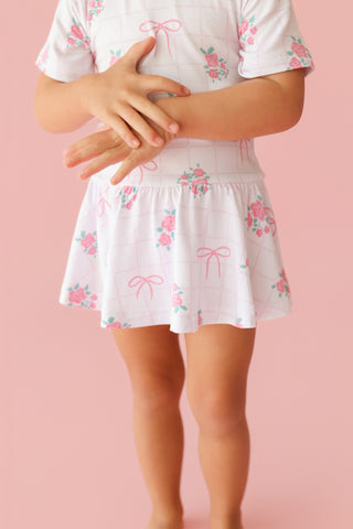TIED WITH ROSES DREAM BODYSUIT DRESS