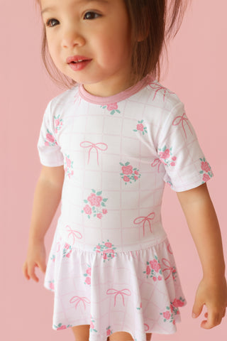 TIED WITH ROSES DREAM BODYSUIT DRESS