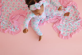 COQUETTE COAST DREAM RUFFLE ROMPER
