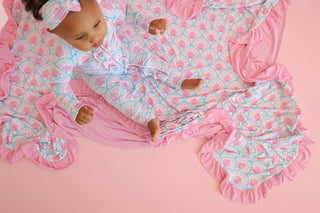 COQUETTE COAST DREAM RUFFLE ROMPER