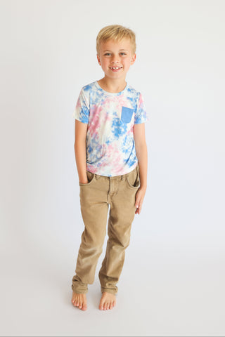 COTTON CANDY TIE DYE DREAM POCKET TEE