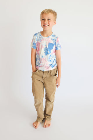 COTTON CANDY TIE DYE DREAM POCKET TEE