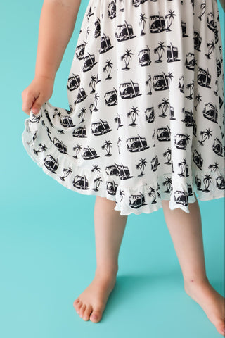 COASTAL CRUISER CAP SLEEVE DREAM RUFFLE DRESS
