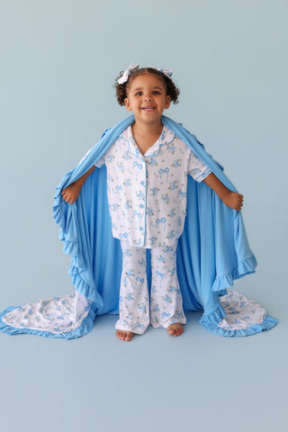 POWDER BLUE POSIE DREAM GIRL'S FLARE SET