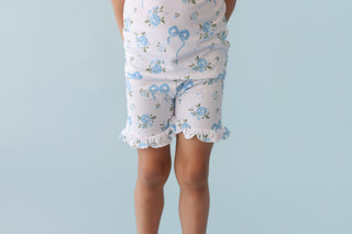 POWDER BLUE POSIE DREAM RUFFLE SHORT SET