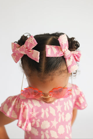 COASTAL CHIC DREAM BOW HAIR CLIPS