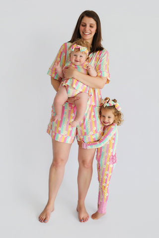 DAISY STRIPE DELIGHT WOMEN’S DREAM SHORT SET