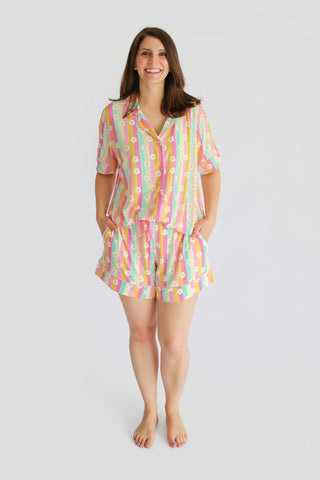 DAISY STRIPE DELIGHT WOMEN’S DREAM SHORT SET