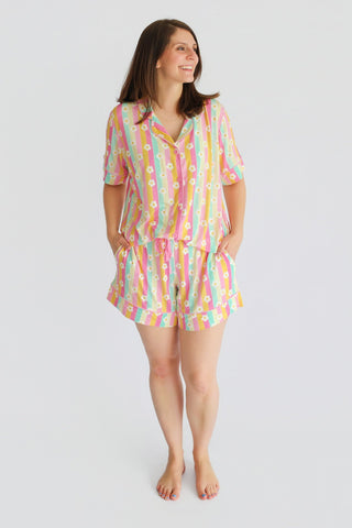 DAISY STRIPE DELIGHT WOMEN’S DREAM SHORT SET