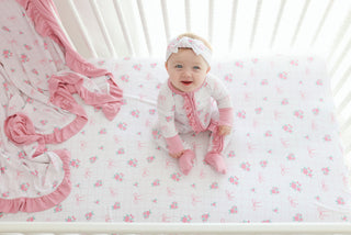 TIED WITH ROSES DREAM CRIB SHEET