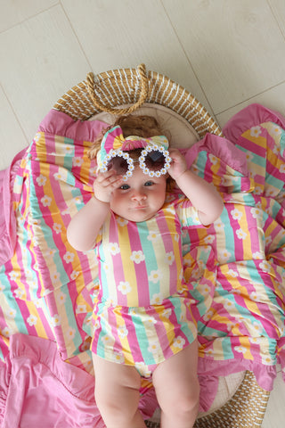 DAISY STRIPE DELIGHT DREAM BODYSUIT DRESS