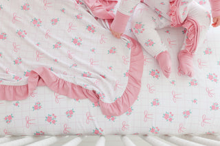 TIED WITH ROSES DREAM CRIB SHEET