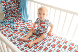 FIRETRUCK FRENZY DREAM CRIB SHEET