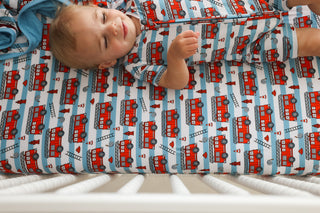 FIRETRUCK FRENZY DREAM CRIB SHEET