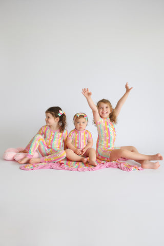 DAISY STRIPE DELIGHT DREAM SHORT SET