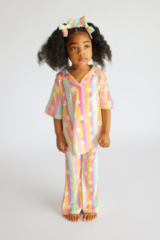 DAISY STRIPE DELIGHT DREAM GIRL'S FLARE SET