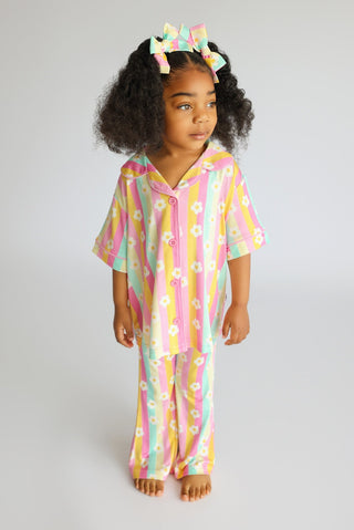 DAISY STRIPE DELIGHT DREAM GIRL'S FLARE SET