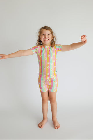 DAISY STRIPE DELIGHT DREAM SHORT SET