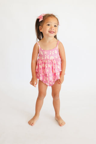 COASTAL CHIC DREAM RUFFLED BUBBLE ROMPER