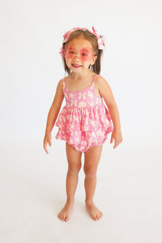COASTAL CHIC DREAM RUFFLED BUBBLE ROMPER