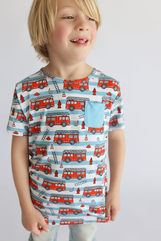 FIRETRUCK FRENZY DREAM POCKET TEE