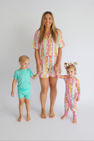 DAISY STRIPE DELIGHT WOMEN’S DREAM SHORT SET