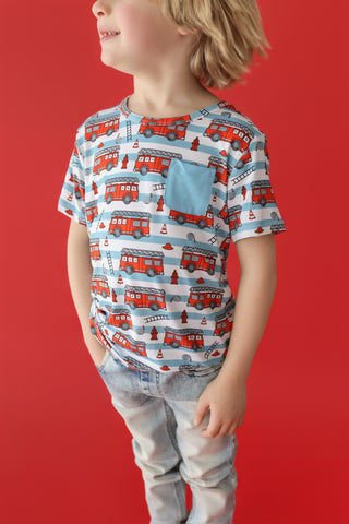 FIRETRUCK FRENZY DREAM POCKET TEE