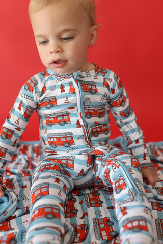 FIRETRUCK FRENZY DREAM ROMPER