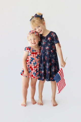 STAR-SPANGLED CHERRIES DREAM CAP SLEEVE BODYSUIT DRESS