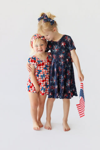STAR-SPANGLED CHERRIES DREAM CAP SLEEVE BODYSUIT DRESS